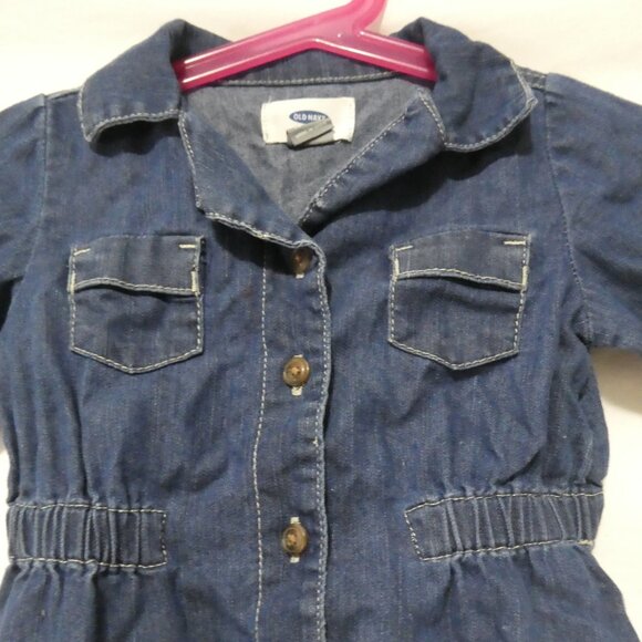 OLD NAVY | 18-24 months | Blue Button-Up Short Sleeve Denim Dress - Picture 7 of 15
